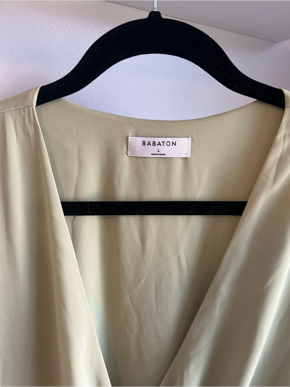 Aritzia Babaton Light Green Wrap Dress, Size L - Picture 2 of 4